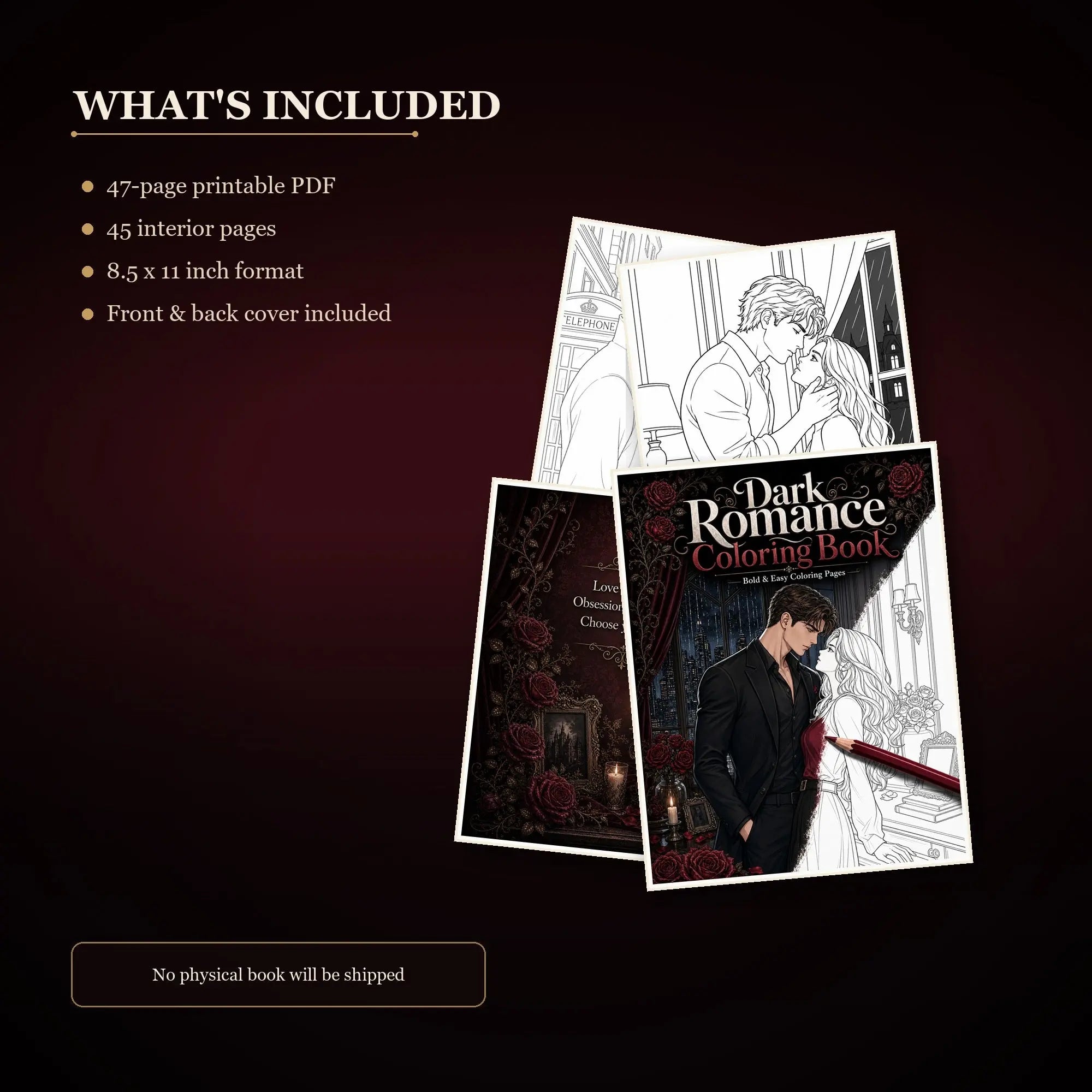 Why Dark Romance Coloring Pages Are the Perfect Cozy Escape