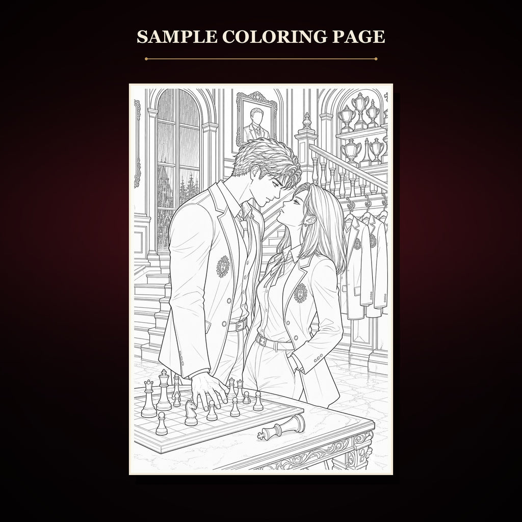 Dark Romance Coloring Book - Printable PDF