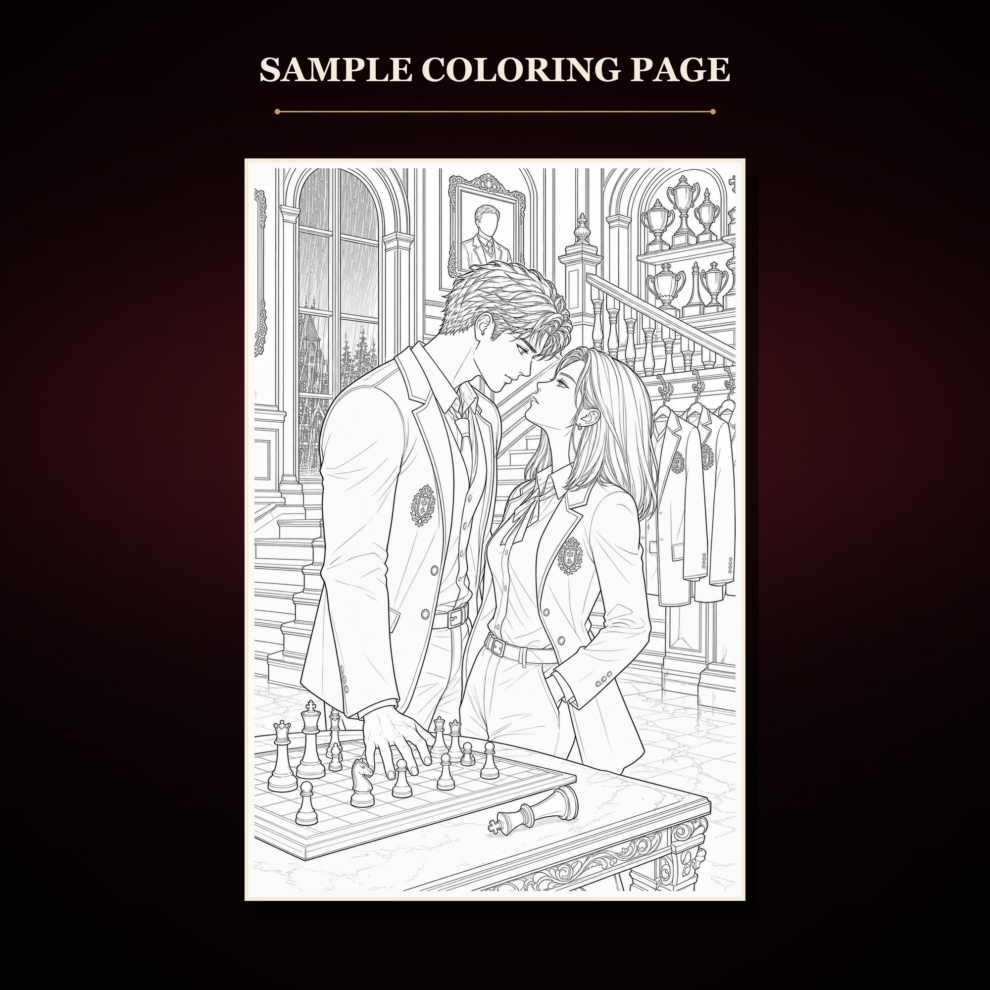 Dark Romance Coloring Book - Printable PDF