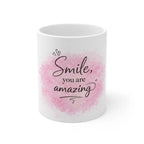 Smile, You Are Amazing – Inspirational Ceramic Mug Printify