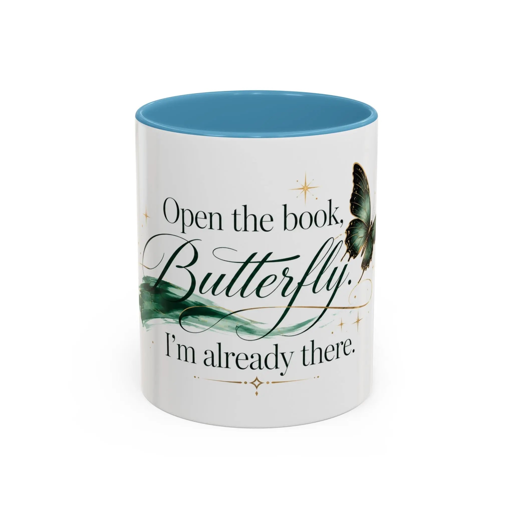 Open the Book, Butterfly. I'm Already There. – Bookish Ceramic Mug Printify