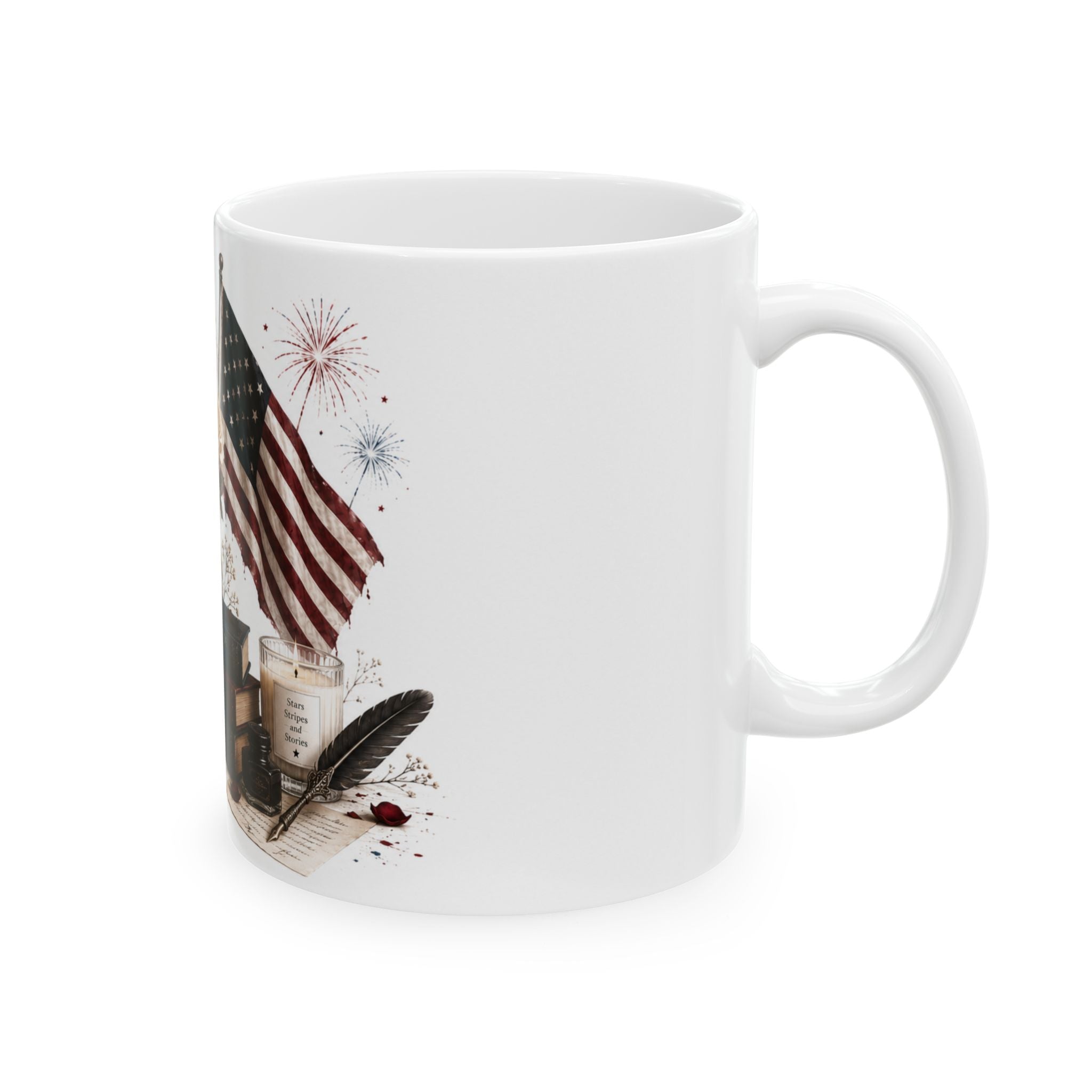 "Some Love Stories Are Written in Red, White & Blue" Mug 11oz