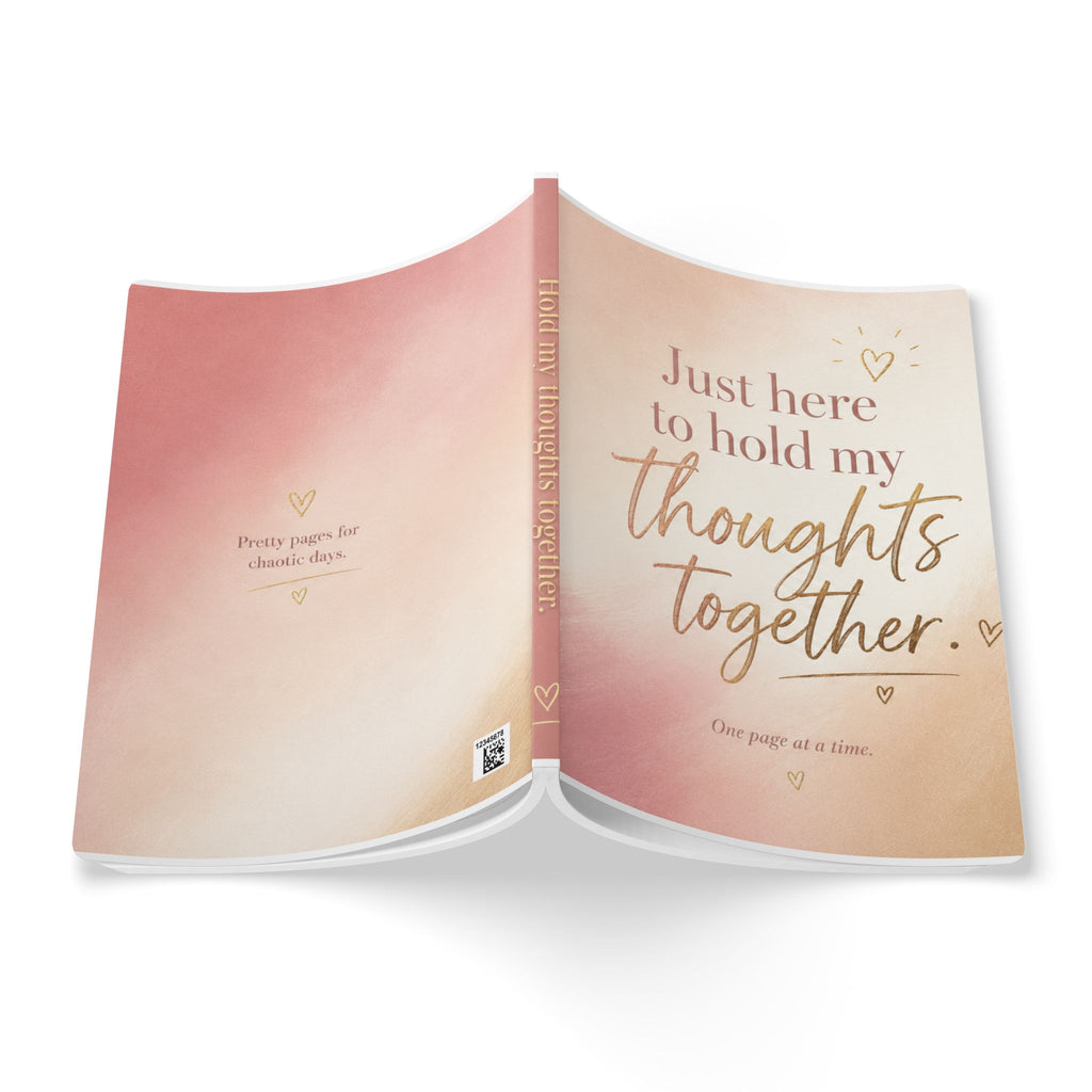 Just Here to Hold My Thoughts Together – Bookish Softcover Journal