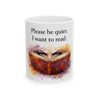 Please Be Quiet – Bookish Ceramic Mug Printify