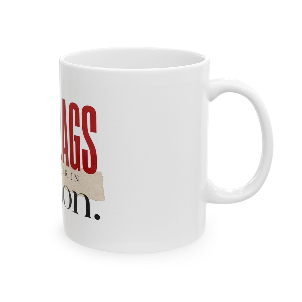"Red Flags Read Better in Fiction" Bookish Mug 11oz