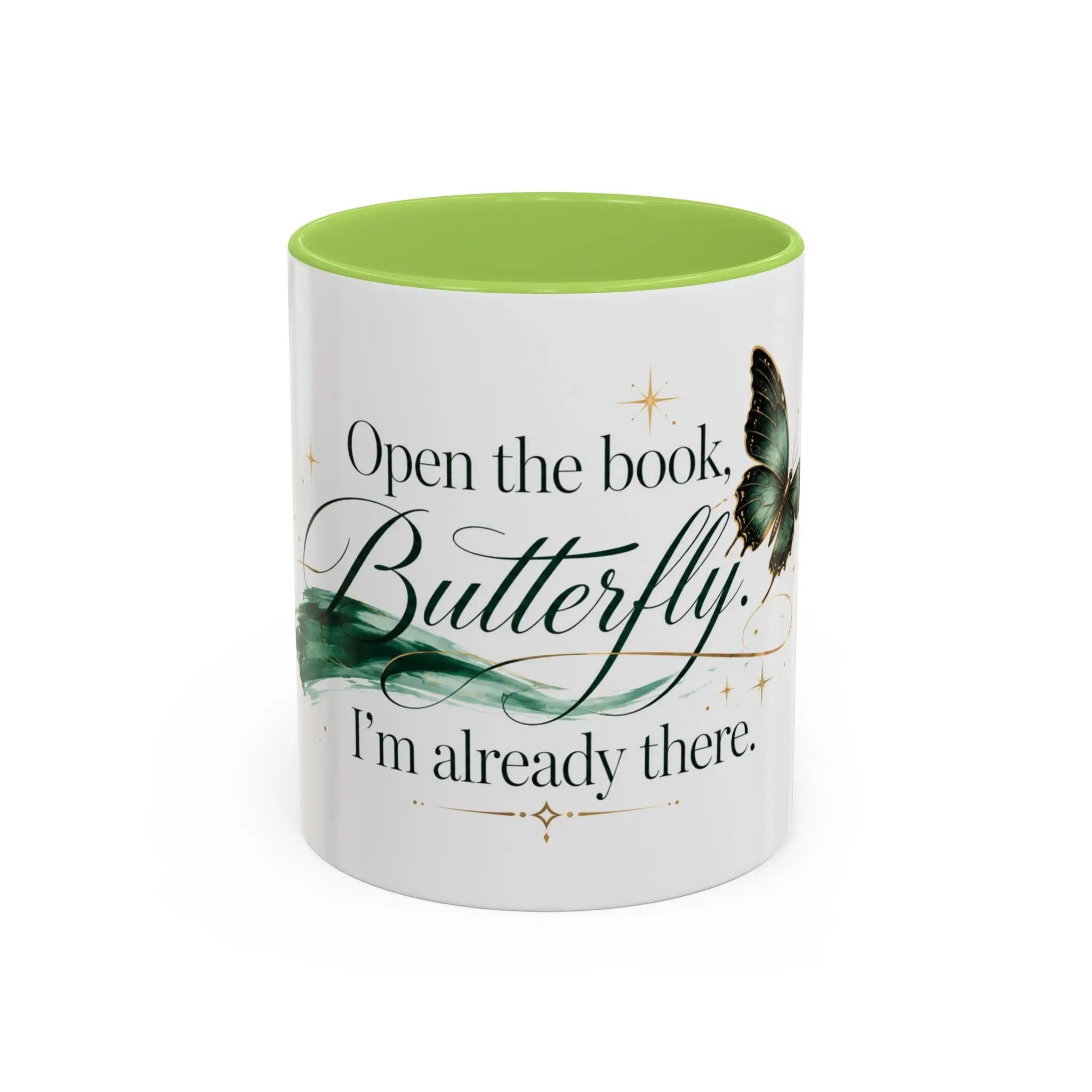 Open the Book, Butterfly. I'm Already There. – Bookish Ceramic Mug Printify