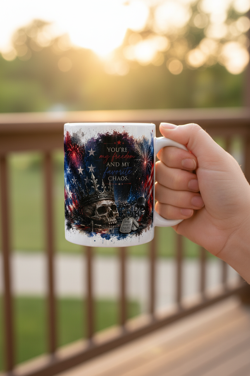 "You're My Freedom & My Favorite Chaos" Dark Romance Mug 11oz