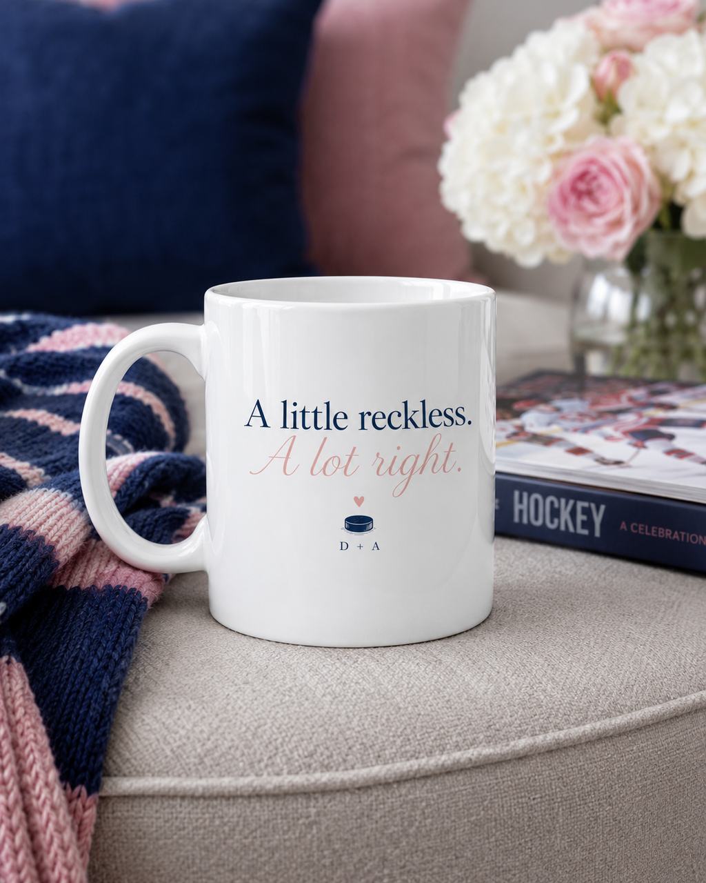 A Little Reckless, A Lot Right – Romantic Quote Ceramic Mug