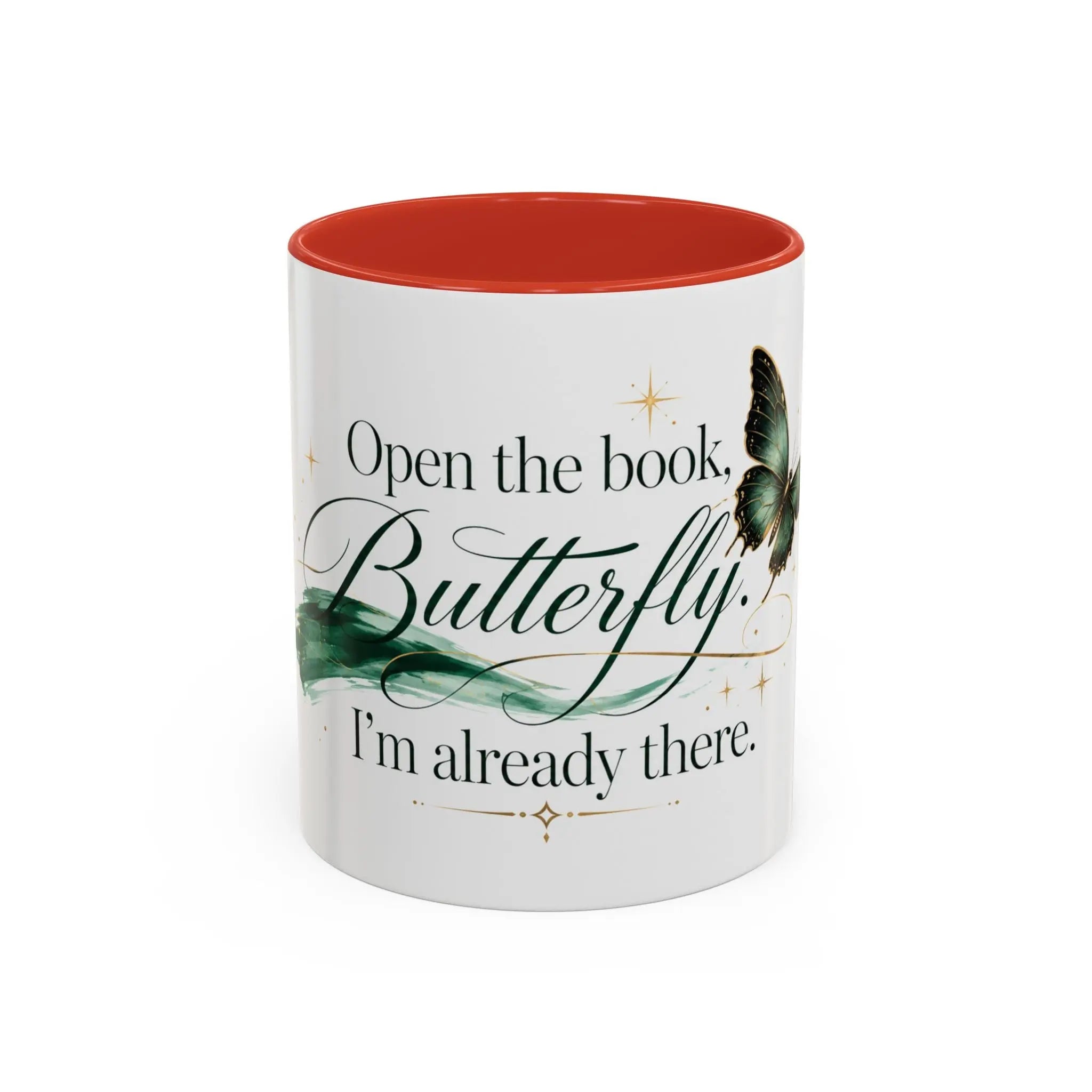 Open the Book, Butterfly. I'm Already There. – Bookish Ceramic Mug Printify