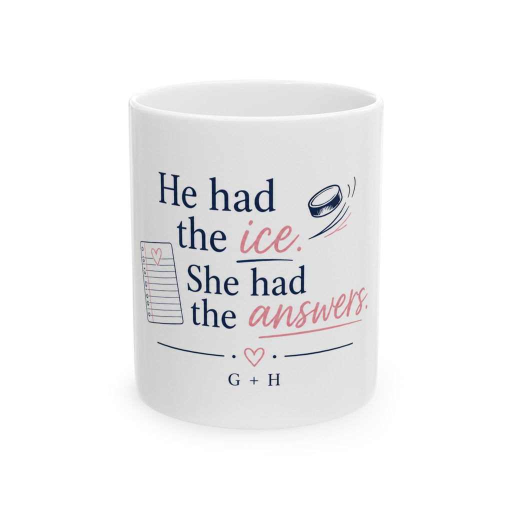 He Had the Ice, She Had the Answers – Hockey Ceramic Mug