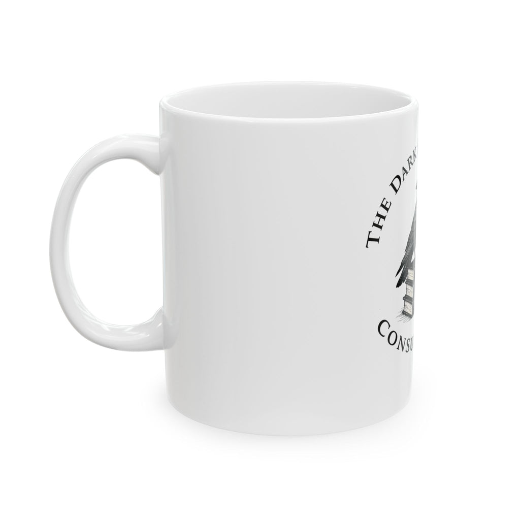 The Dark Side Will Consume You Raven & Books Ceramic Mug
