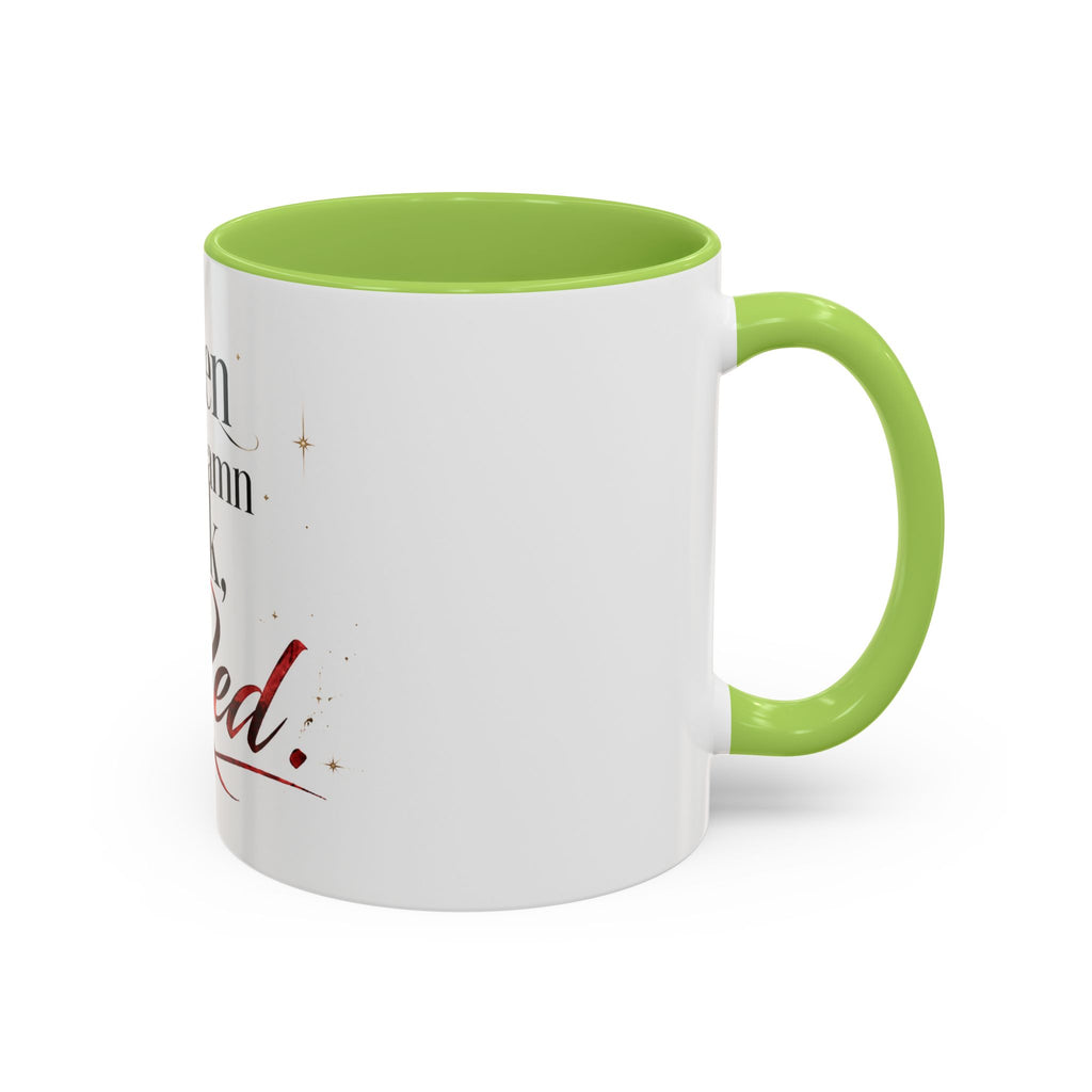 Open the Damn Book, Red. – Bookish Ceramic Mug