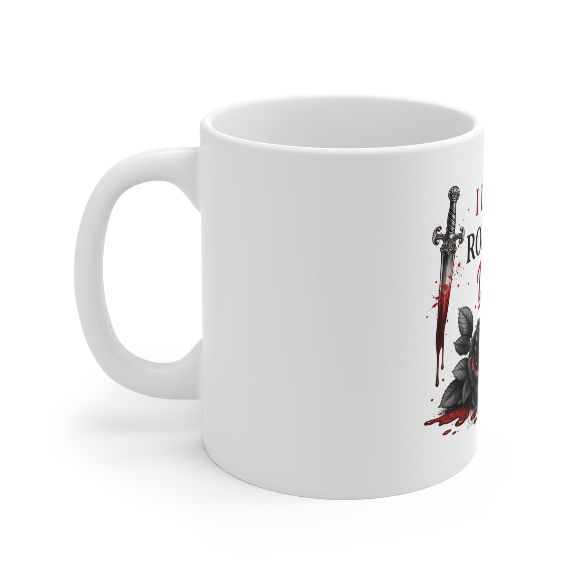 Dark Romance Mug – “I Like My Romance Dark” | Gothic Book Lover Coffee Mug | Free Shipping USA