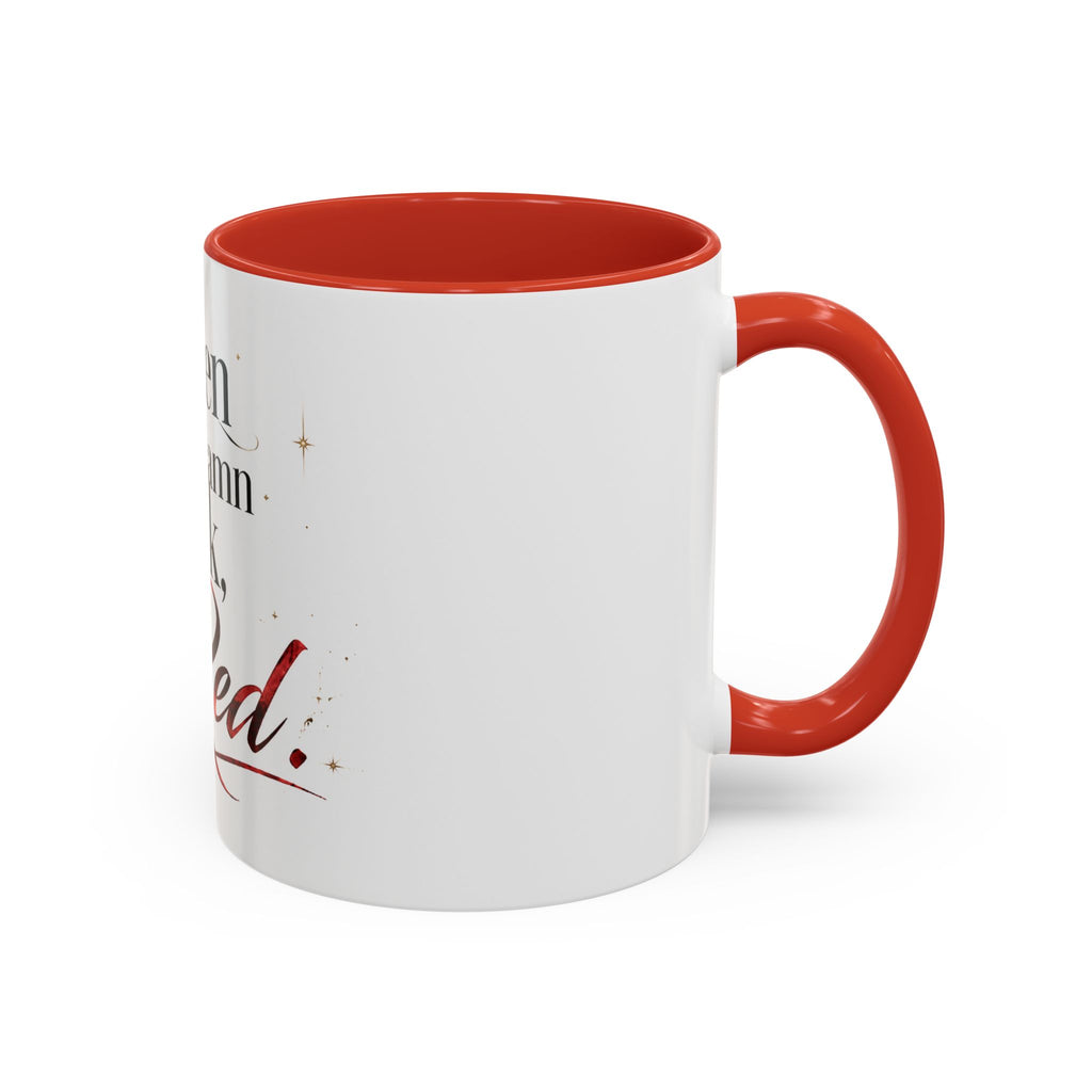 Open the Damn Book, Red. – Bookish Ceramic Mug