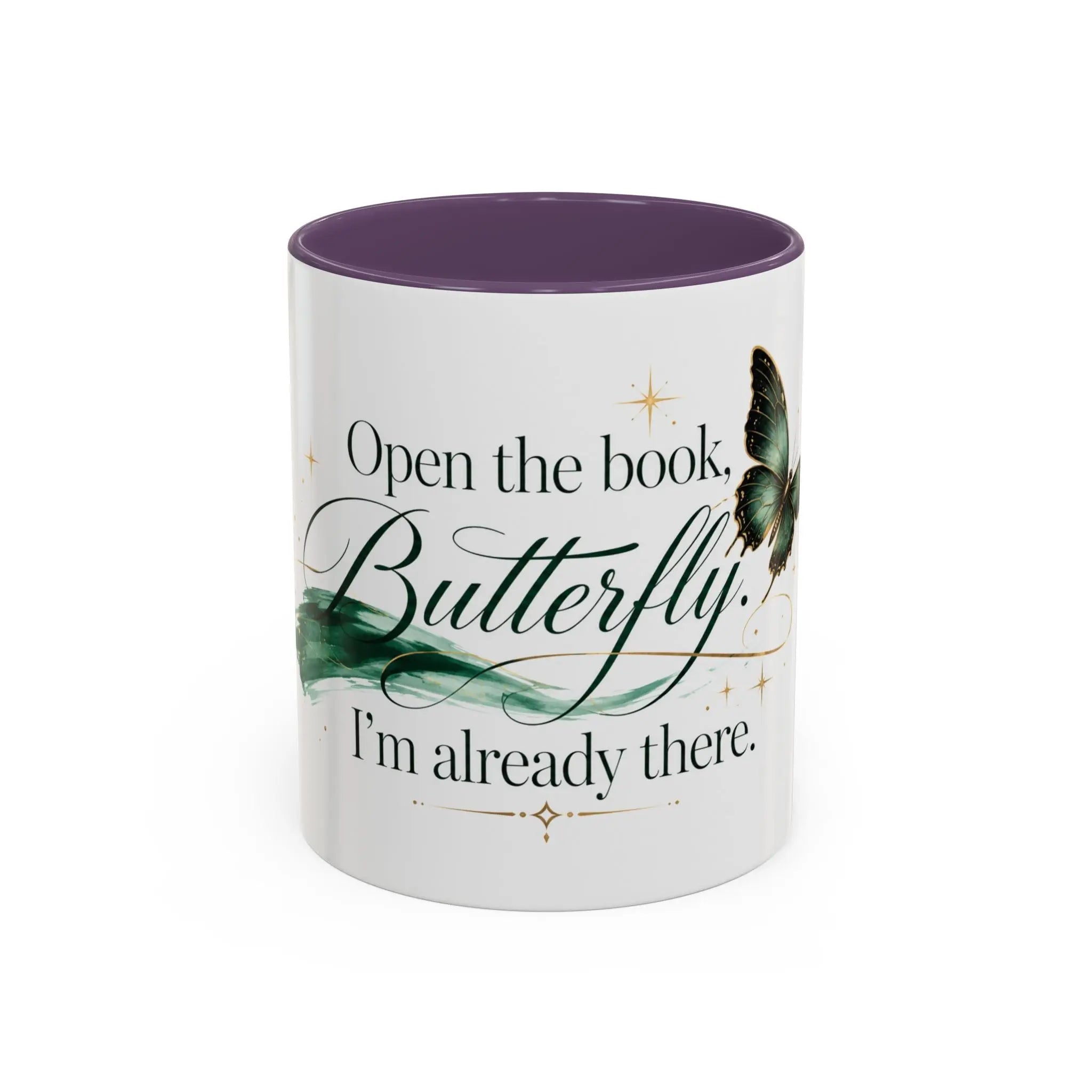 Open the Book, Butterfly. I'm Already There. – Bookish Ceramic Mug Printify
