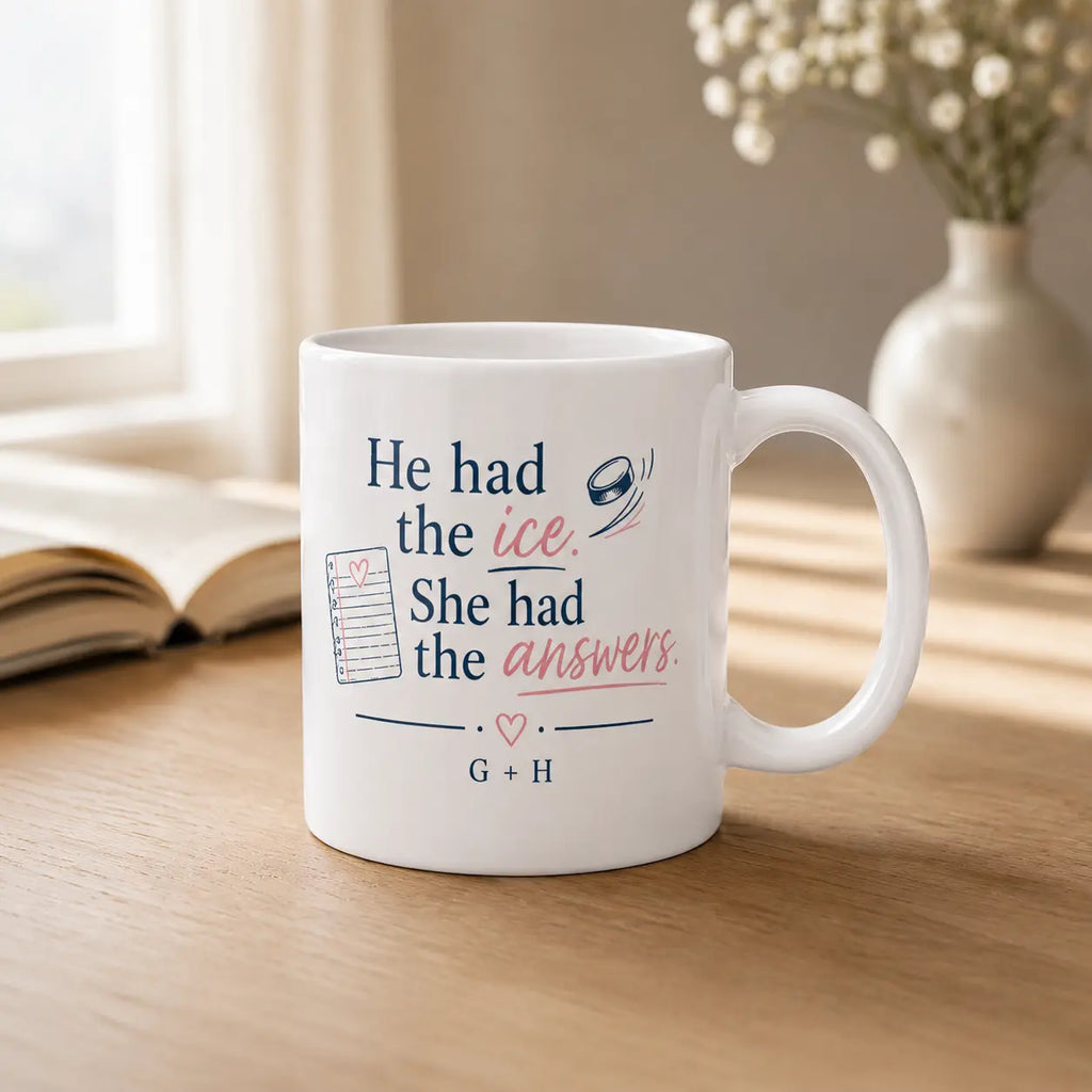 He Had the Ice, She Had the Answers – Hockey Ceramic Mug Printify