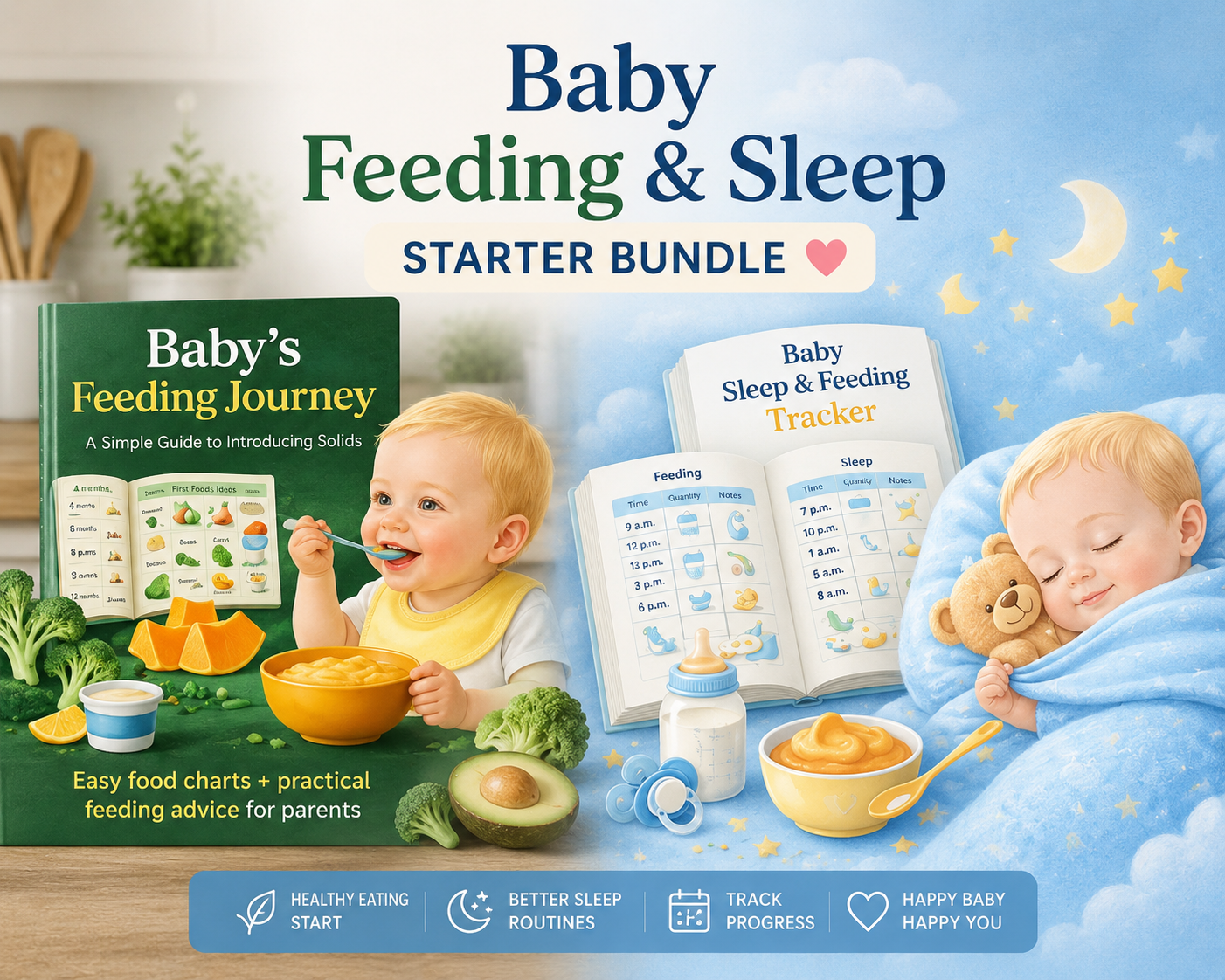 Baby Feeding & Sleep Starter Bundle (PDF)