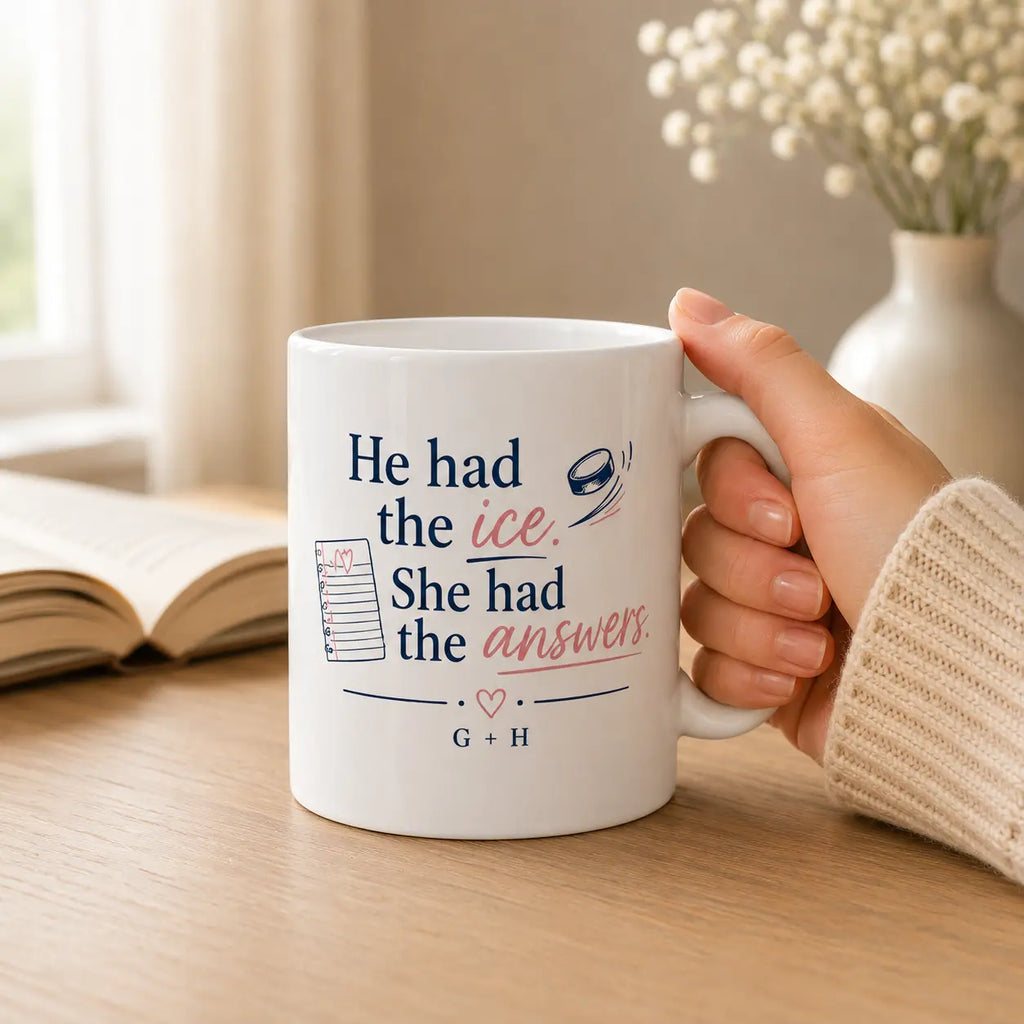 He Had the Ice, She Had the Answers – Hockey Ceramic Mug Printify