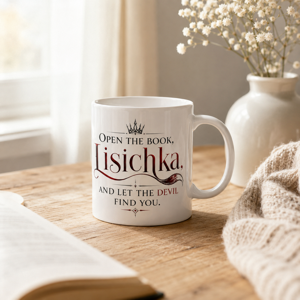 Open the Book, Lisichka, and Let the Devil Find You – Dark Romance Ceramic Mug