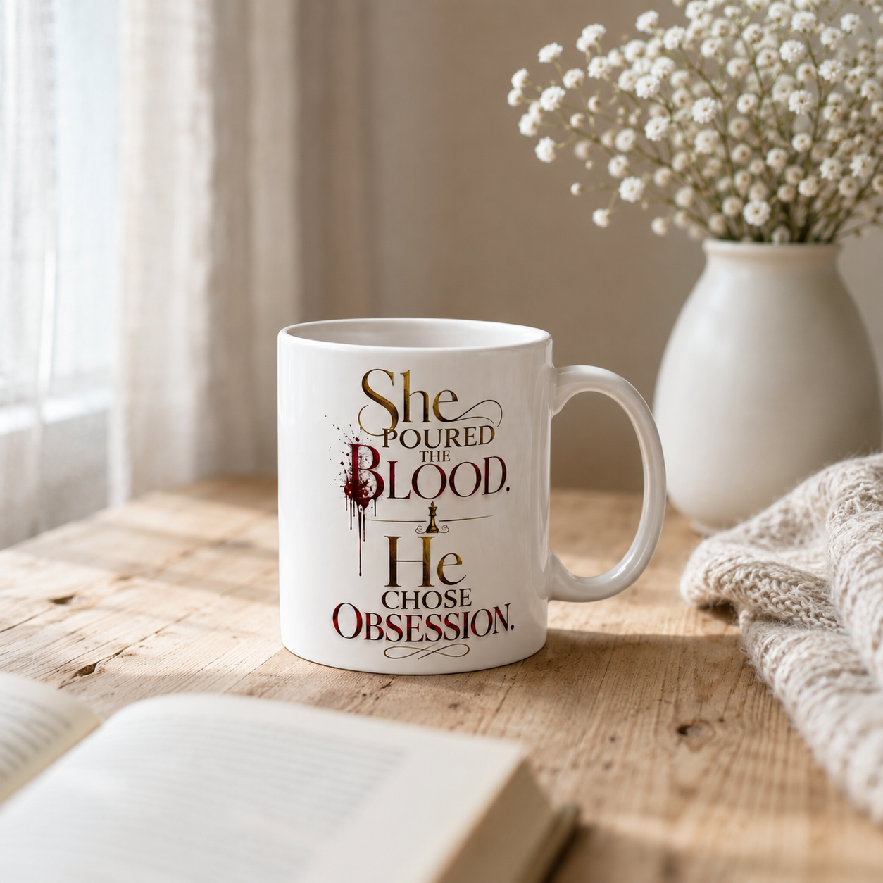 She Poured the Blood. He Chose Obsession. – Dark Romance Ceramic Mug
