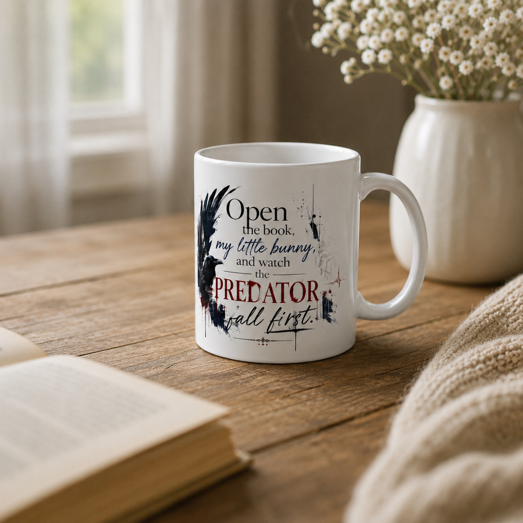Open the Book, My Little Bunny – Dark Romance Ceramic Mug