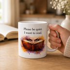 Please Be Quiet – Bookish Ceramic Mug Printify