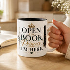 Open the Book, Princess. I'm Here. – Bookish Ceramic Mug Printify