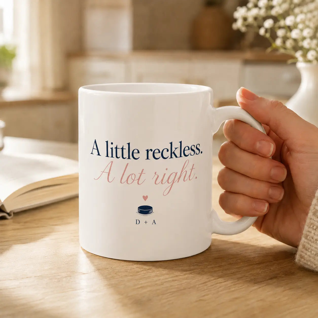 A Little Reckless, A Lot Right – Romantic Quote Ceramic Mug Printify