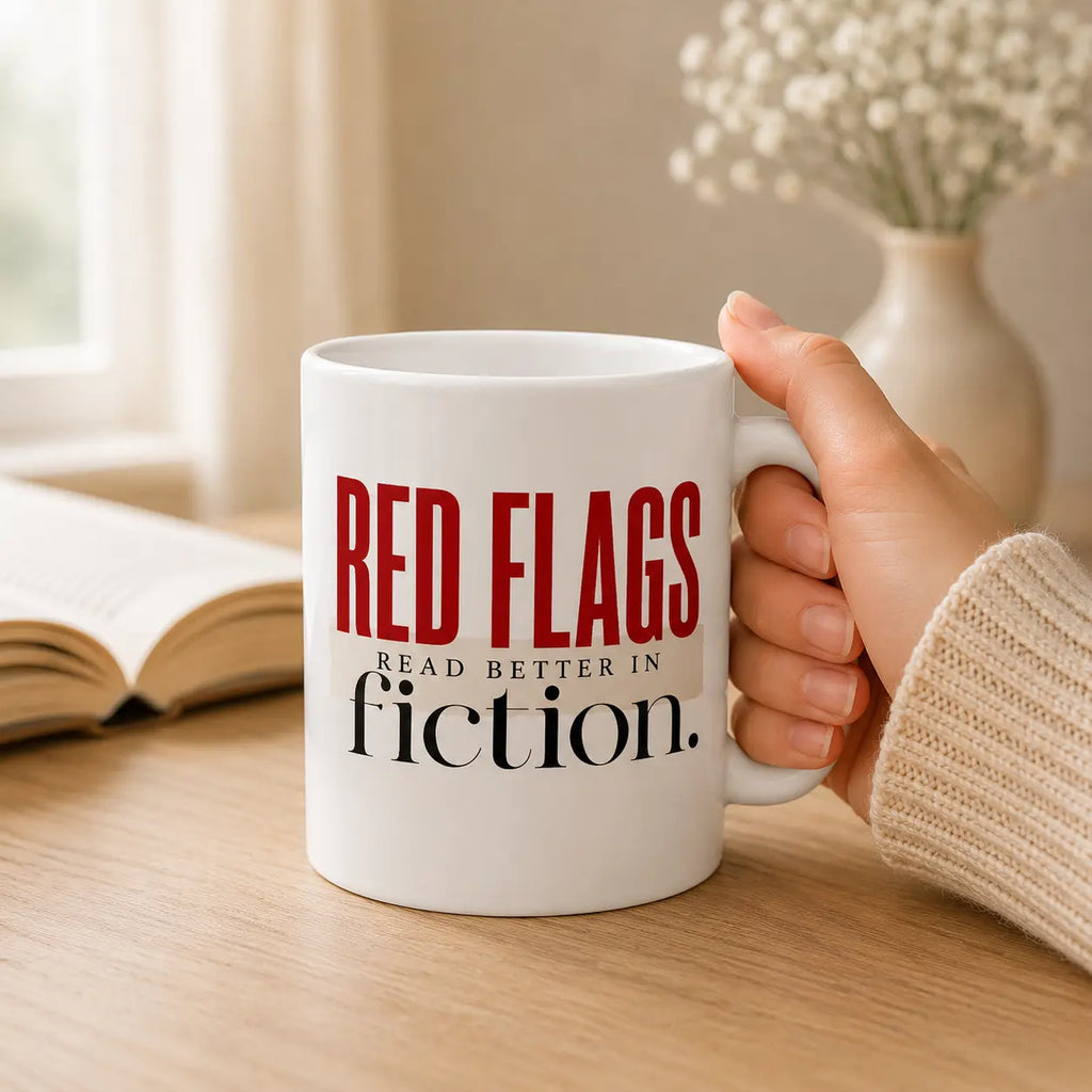 "Red Flags Read Better in Fiction" Bookish Mug 11oz Printify