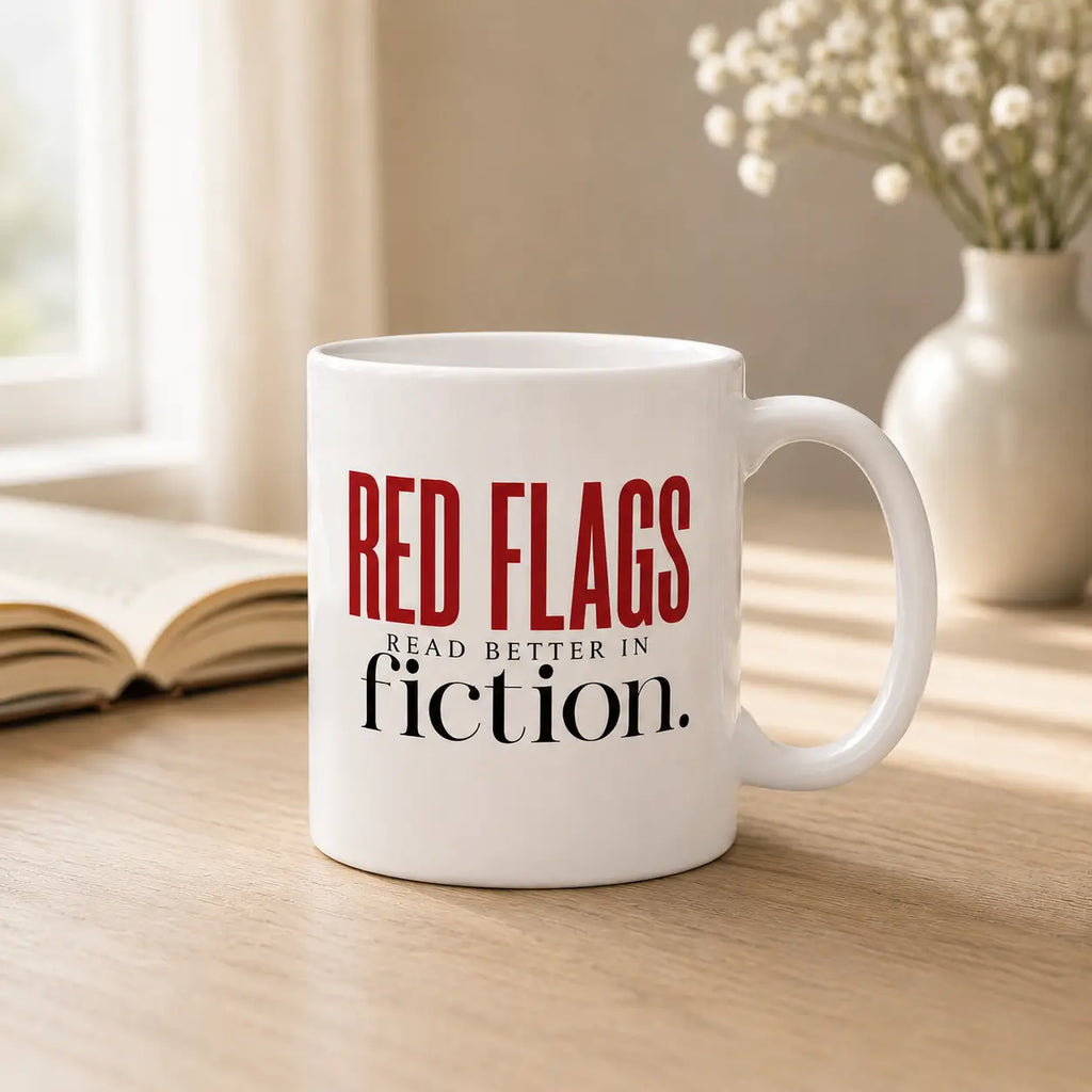 "Red Flags Read Better in Fiction" Bookish Mug 11oz Printify