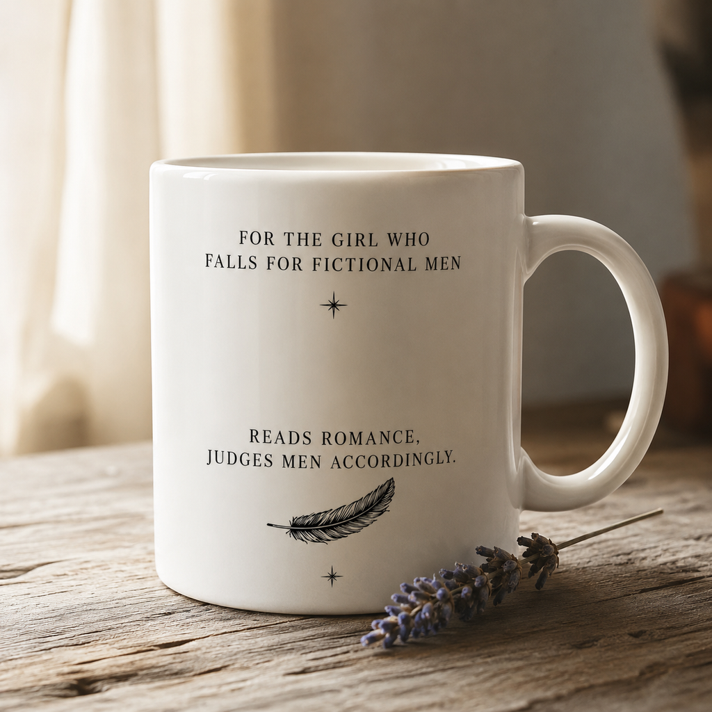 Reads Romance, Judges Men Accordingly – Personalized Bookish Ceramic Mug