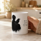 Gothic Raven Ceramic Mug – Dark Romance Coffee Cup Printify